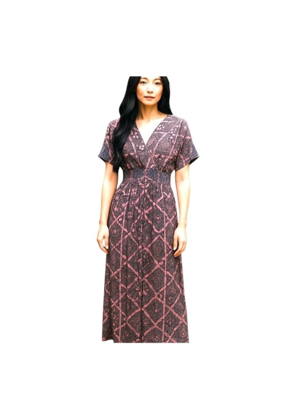 Closet London Maxi Dress Pink Size 6 Boho Spring Cottagecore Hippie Coastal Cute